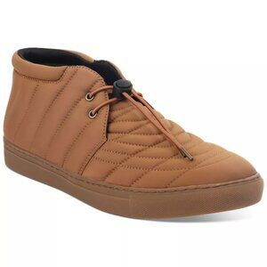 Alfani Men's 13 Brown Tucker Quilted Casual Ankle Lace-up Puffer Boots Winter